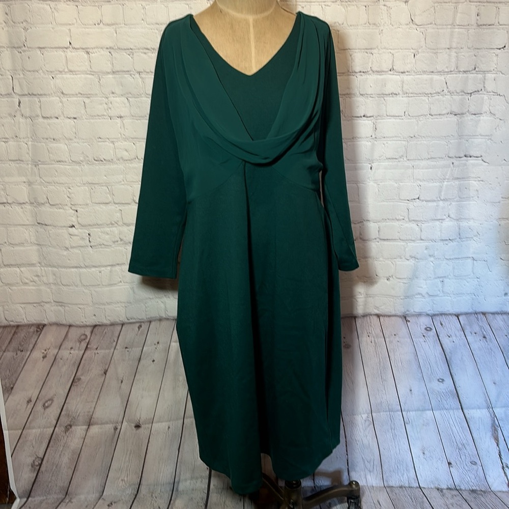 COPY - Green cocktail formal long sleeve  XL Dress